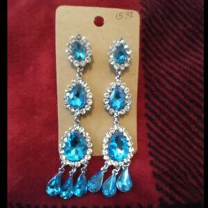 Blue Teardrop Earrings